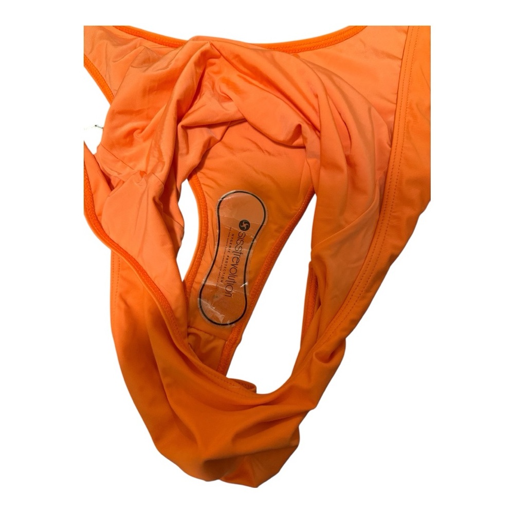 Sisstr Orange One Piece Swimsuit Sleek Cheeky Design Small - Picture 3 of 4